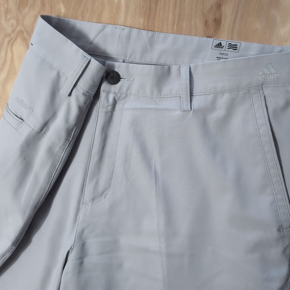 Adidas Golf Pants AdiZero Gray Flat Dry Fitting Athletic‎ Mens Size 34x32